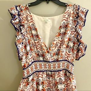 Floral Dress with Flutter Sleeves